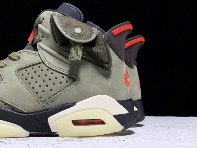 Travis 6 Olive Scott x Medium Jordan Air CN1084-200 0727